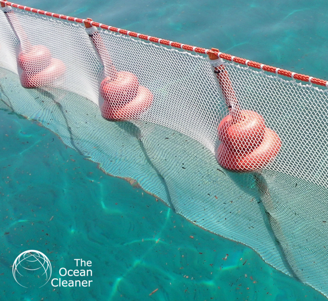 The floating barrier lets the sea turtles and other marine life pass below The floating barrier lets the sea turtles and other marine life pass below
