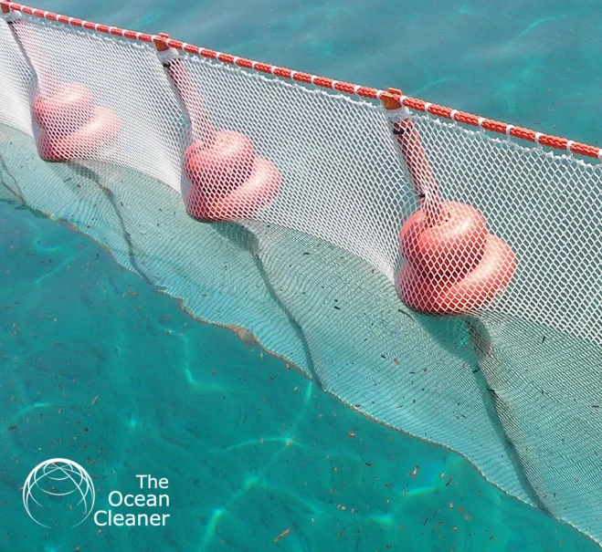 The floating barrier lets the sea turtles and other marine life pass below The floating barrier lets the sea turtles and other marine life pass below